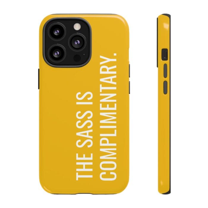 'The Sass is Complimentary' Phone Case (Yellow) - Image 41