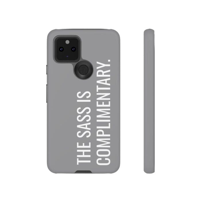 'The Sass is Complimentary' Phone Case (Grey) - Image 52