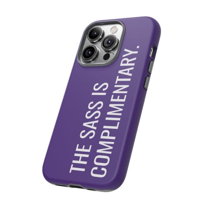 'The Sass is Complimentary' Phone Case (Purple) - Image 72