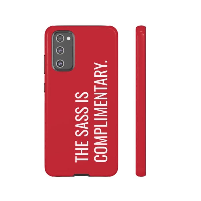 'The Sass is Complimentary' Phone Case (Red) - Image 55