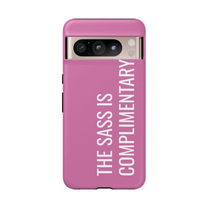 'The Sass is Complimentary' Phone Case (Light Pink) - Image 123