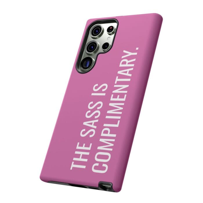 'The Sass is Complimentary' Phone Case (Light Pink) - Image 92