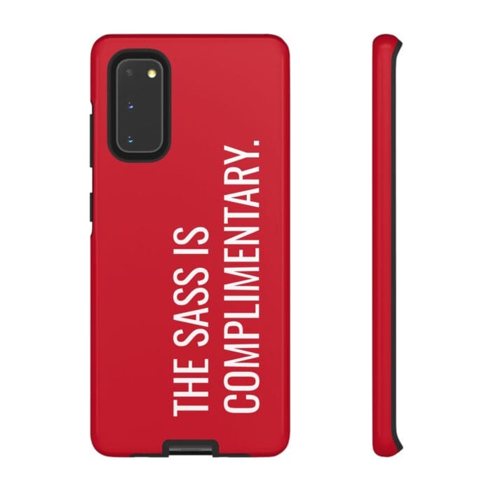 'The Sass is Complimentary' Phone Case (Red) - Image 23