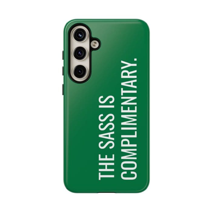 'The Sass is Complimentary' Phone Case (Green) - Image 113