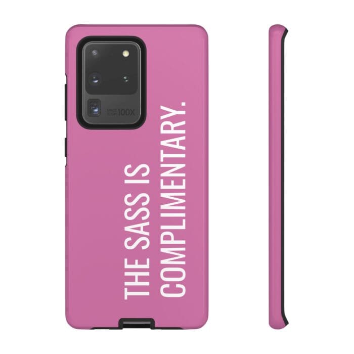 'The Sass is Complimentary' Phone Case (Light Pink) - Image 25