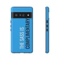 'The Sass is Complimentary' Phone Case ('Two Guys' Blue) - Image 97