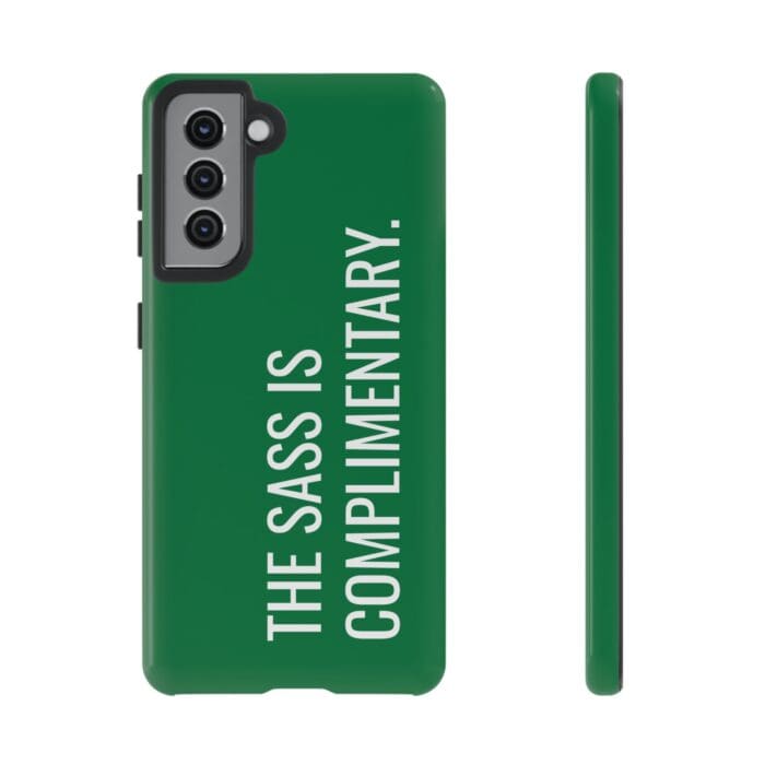 'The Sass is Complimentary' Phone Case (Green) - Image 45