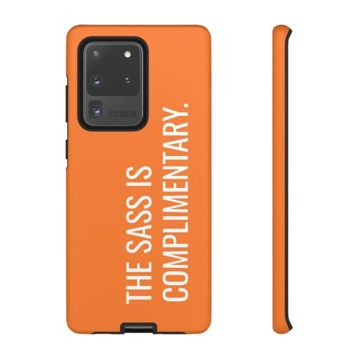 'The Sass is Complimentary' Phone Case (Orange) - Image 26