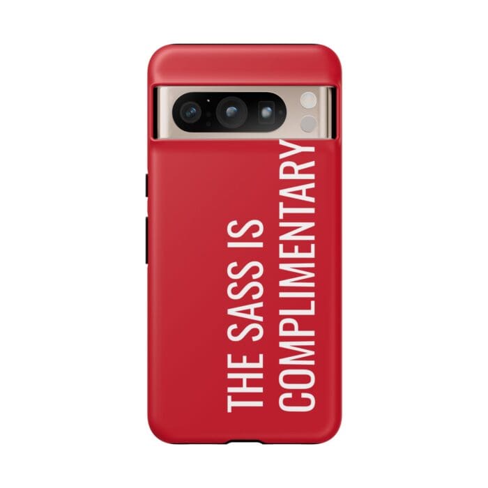 'The Sass is Complimentary' Phone Case (Red) - Image 124