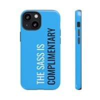 'The Sass is Complimentary' Phone Case ('Two Guys' Blue) - Image 39