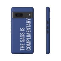 'The Sass is Complimentary' Phone Case (Blue) - Image 95