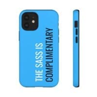 'The Sass is Complimentary' Phone Case ('Two Guys' Blue) - Image 30
