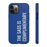 'The Sass is Complimentary' Phone Case (Blue) - Image 34