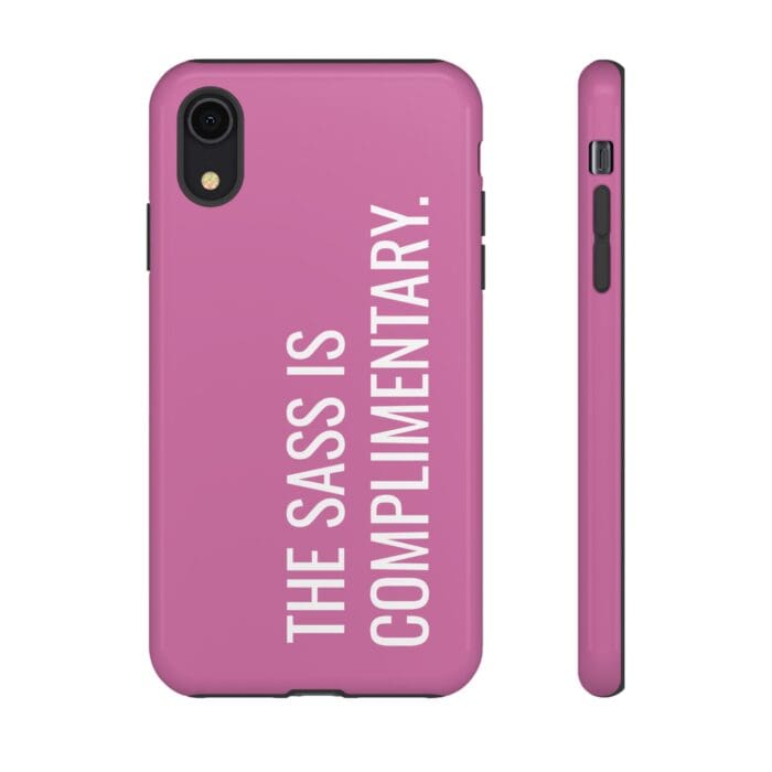 'The Sass is Complimentary' Phone Case (Light Pink) - Image 7
