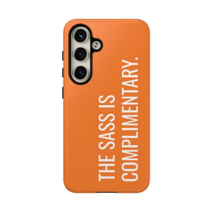 'The Sass is Complimentary' Phone Case (Orange) - Image 109