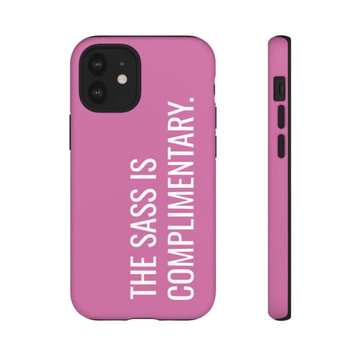 'The Sass is Complimentary' Phone Case (Light Pink) - Image 30