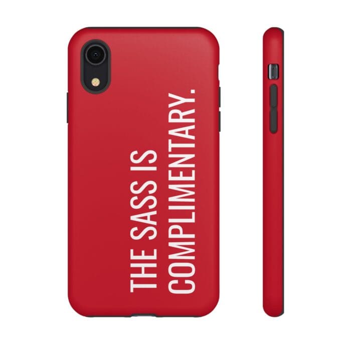 'The Sass is Complimentary' Phone Case (Red) - Image 8
