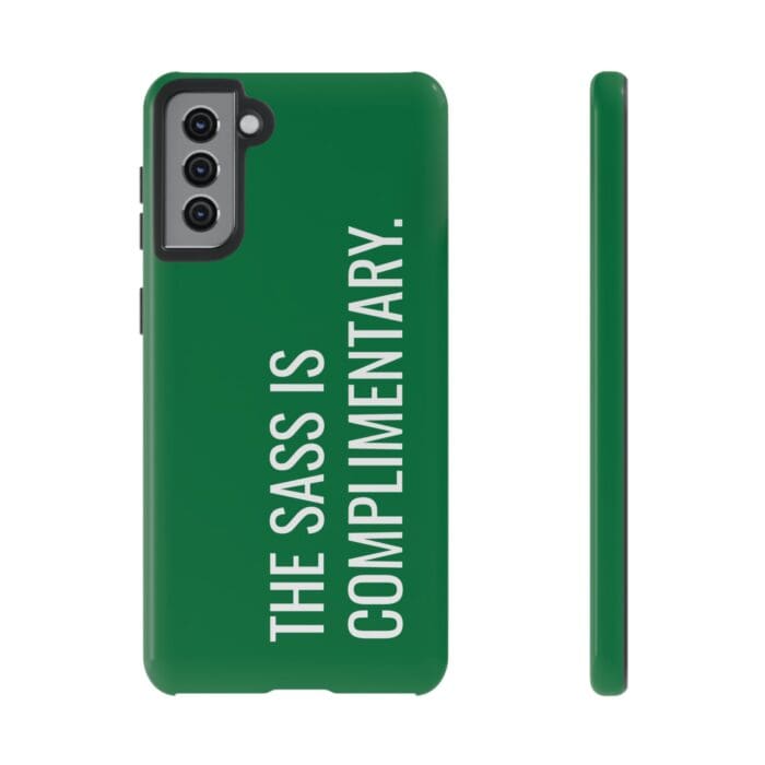 'The Sass is Complimentary' Phone Case (Green) - Image 47