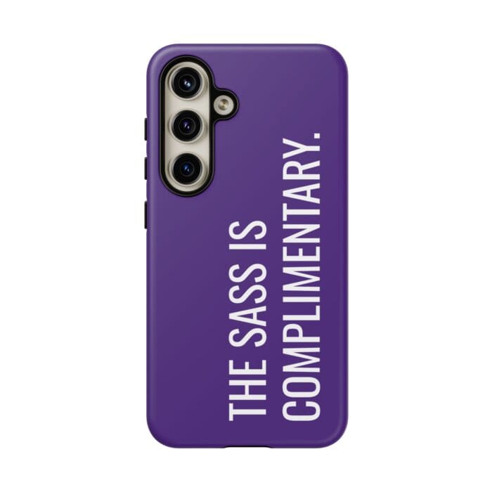'The Sass is Complimentary' Phone Case (Purple) - Image 111