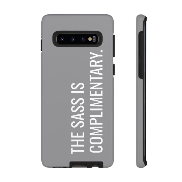 'The Sass is Complimentary' Phone Case (Grey) - Image 15