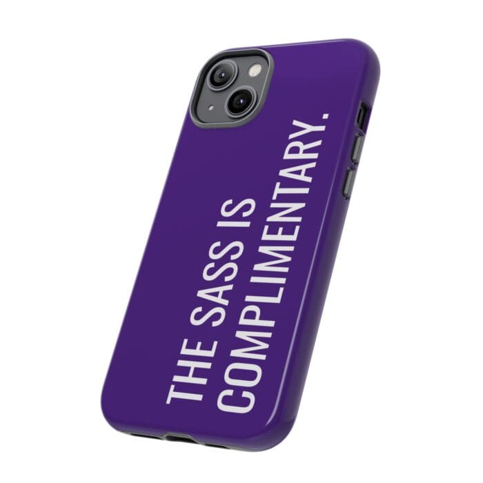 'The Sass is Complimentary' Phone Case (Purple) - Image 74