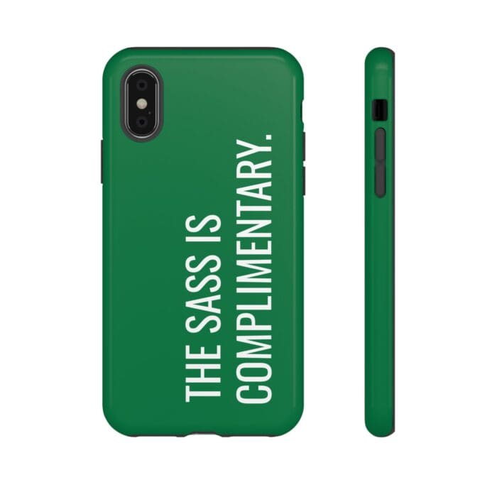 'The Sass is Complimentary' Phone Case (Green) - Image 9