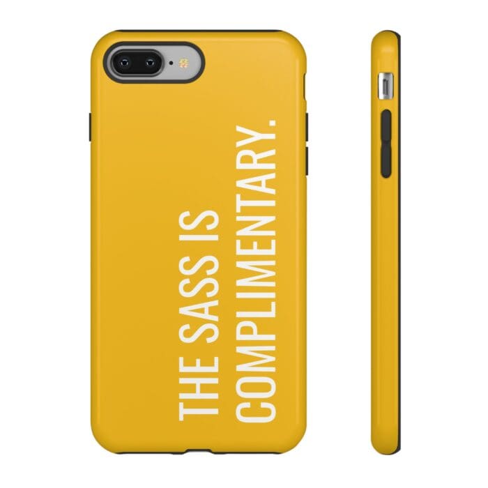 'The Sass is Complimentary' Phone Case (Yellow) - Image 3