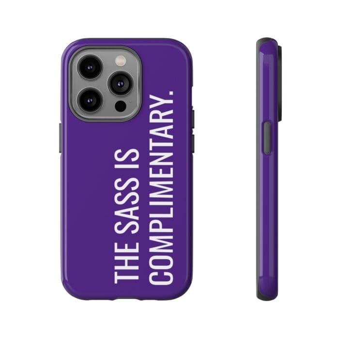 'The Sass is Complimentary' Phone Case (Purple) - Image 69
