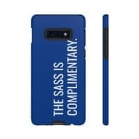 'The Sass is Complimentary' Phone Case (Blue) - Image 14
