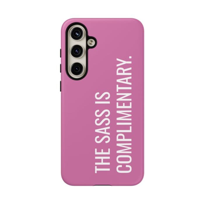 'The Sass is Complimentary' Phone Case (Light Pink) - Image 115