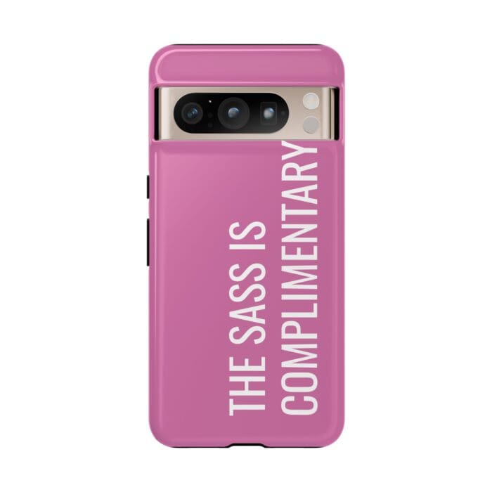 'The Sass is Complimentary' Phone Case (Light Pink) - Image 121