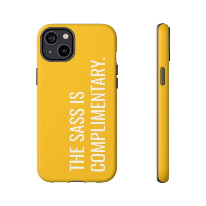 'The Sass is Complimentary' Phone Case (Yellow) - Image 75