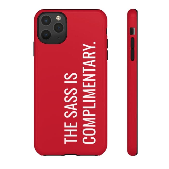 'The Sass is Complimentary' Phone Case (Red) - Image 21