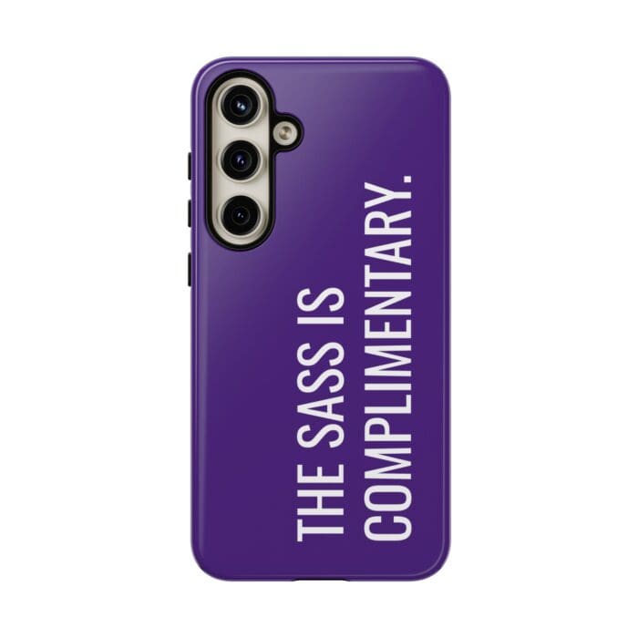 'The Sass is Complimentary' Phone Case (Purple) - Image 113