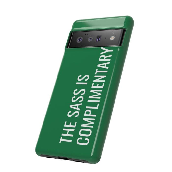 'The Sass is Complimentary' Phone Case (Green) - Image 98