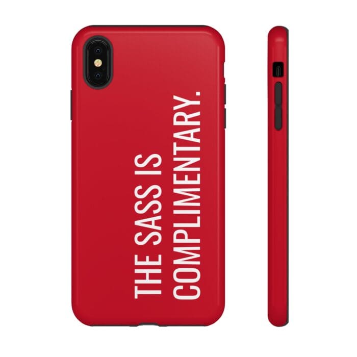 'The Sass is Complimentary' Phone Case (Red) - Image 11