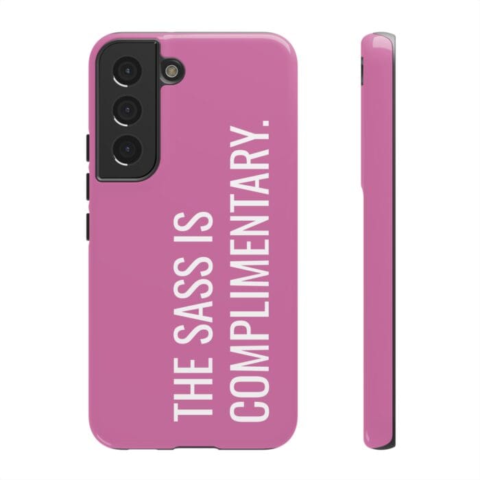 'The Sass is Complimentary' Phone Case (Light Pink) - Image 59