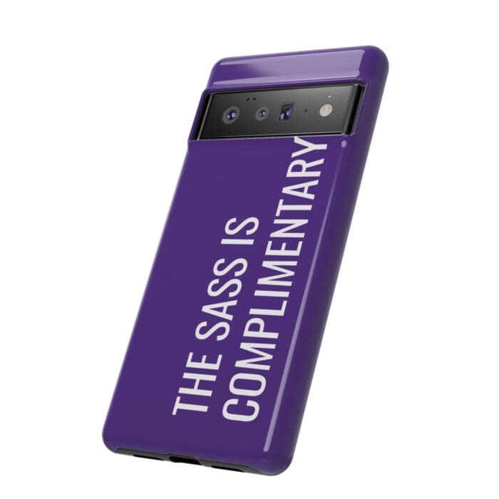 'The Sass is Complimentary' Phone Case (Purple) - Image 98