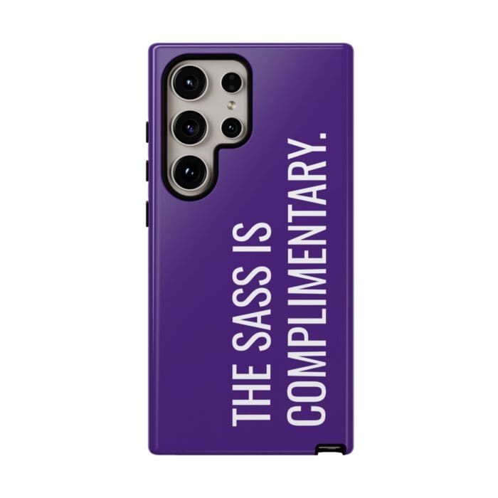 'The Sass is Complimentary' Phone Case (Purple) - Image 117