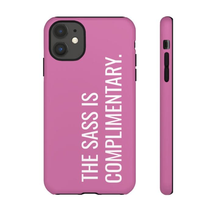 'The Sass is Complimentary' Phone Case (Light Pink) - Image 18