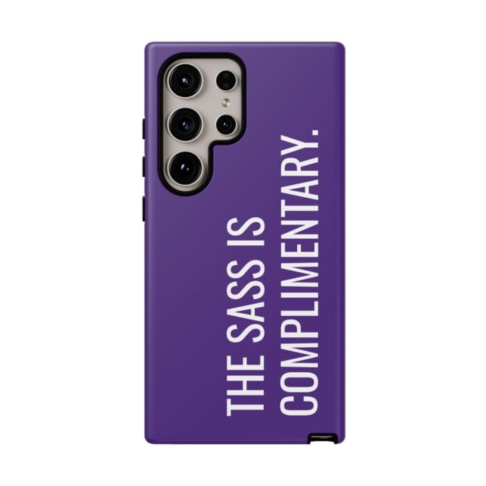 'The Sass is Complimentary' Phone Case (Purple) - Image 119