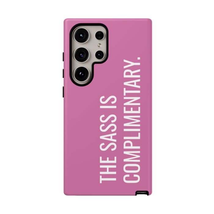 'The Sass is Complimentary' Phone Case (Light Pink) - Image 119