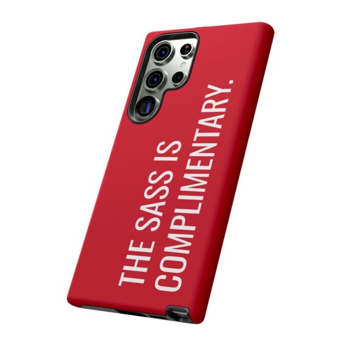 'The Sass is Complimentary' Phone Case (Red) - Image 92