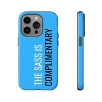 'The Sass is Complimentary' Phone Case ('Two Guys' Blue) - Image 69