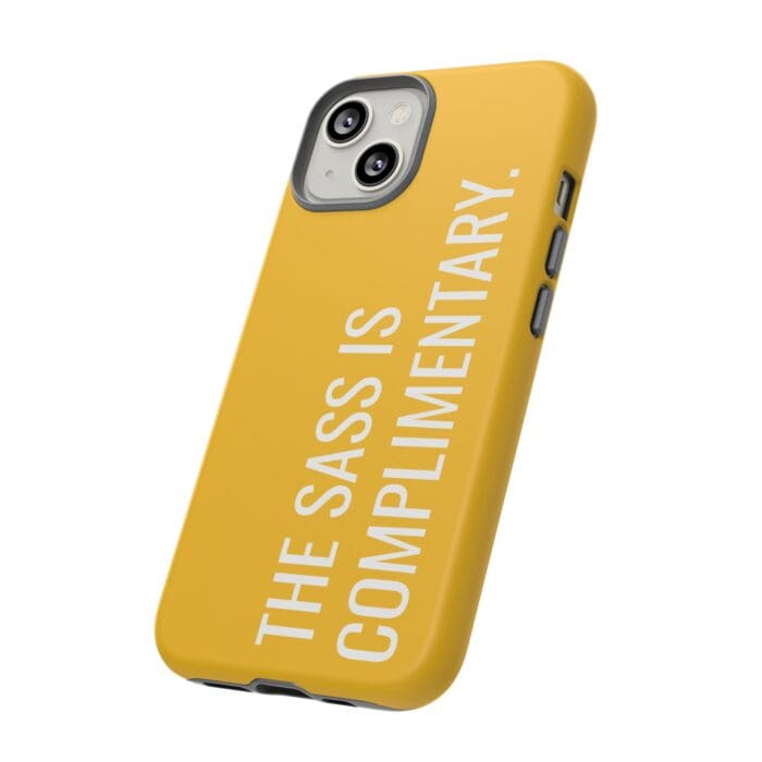 'The Sass is Complimentary' Phone Case (Yellow) - Image 68