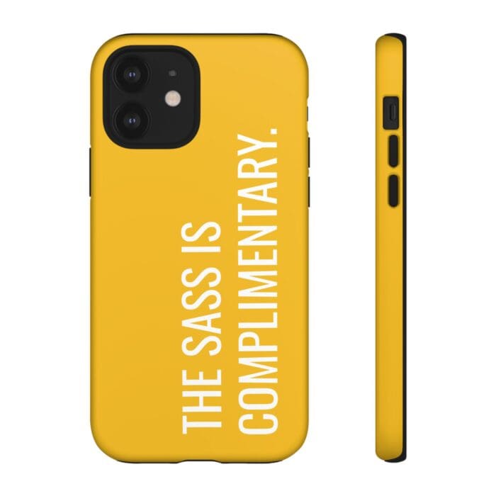'The Sass is Complimentary' Phone Case (Yellow) - Image 32