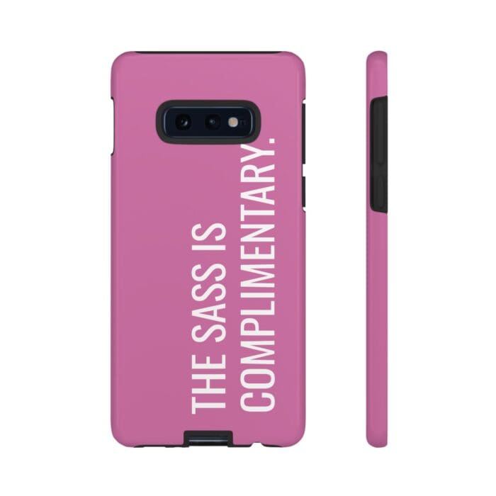 'The Sass is Complimentary' Phone Case (Light Pink) - Image 13