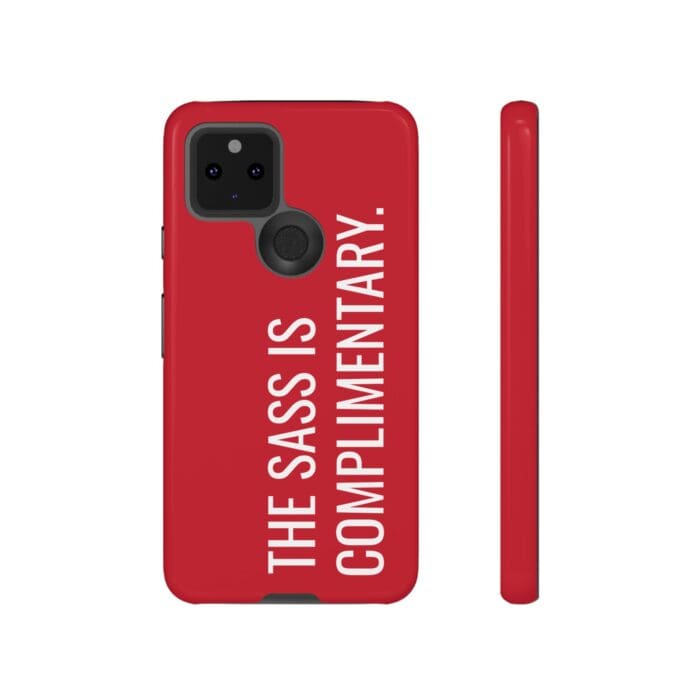 'The Sass is Complimentary' Phone Case (Red) - Image 51