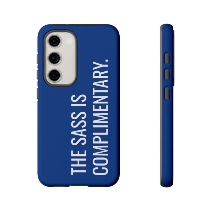 'The Sass is Complimentary' Phone Case (Blue) - Image 83