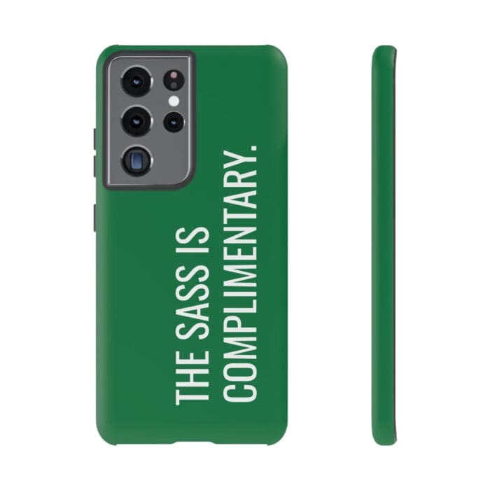 'The Sass is Complimentary' Phone Case (Green) - Image 50